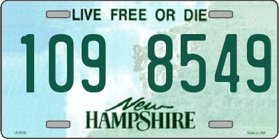 NH license plate 1098549