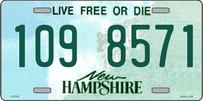 NH license plate 1098571
