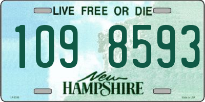 NH license plate 1098593