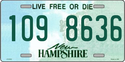 NH license plate 1098636