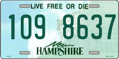 NH license plate 1098637