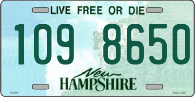NH license plate 1098650