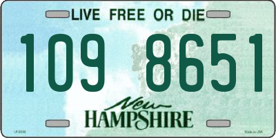 NH license plate 1098651