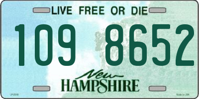 NH license plate 1098652