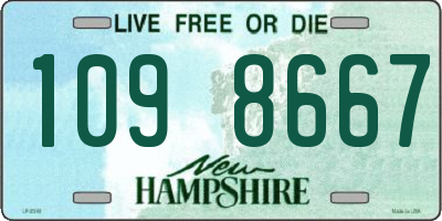 NH license plate 1098667
