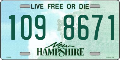 NH license plate 1098671