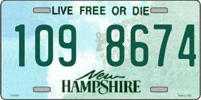 NH license plate 1098674