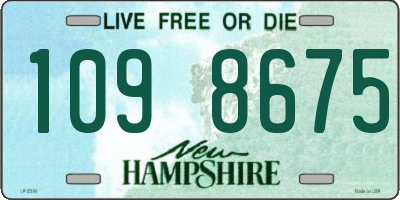 NH license plate 1098675