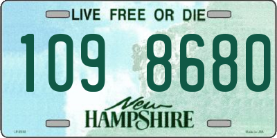 NH license plate 1098680