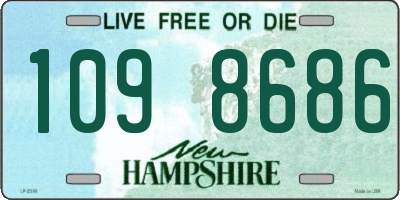NH license plate 1098686
