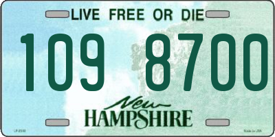 NH license plate 1098700