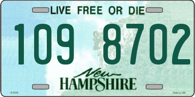 NH license plate 1098702