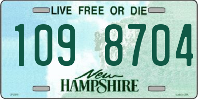 NH license plate 1098704