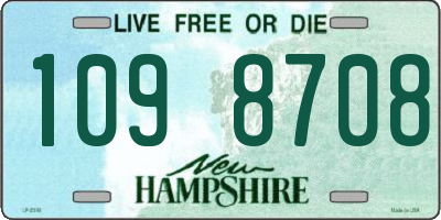 NH license plate 1098708