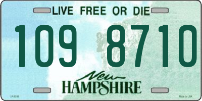 NH license plate 1098710