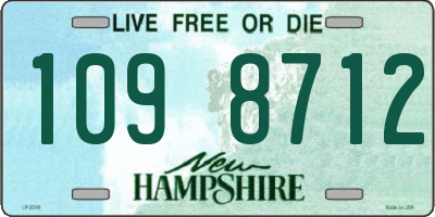 NH license plate 1098712