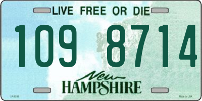 NH license plate 1098714