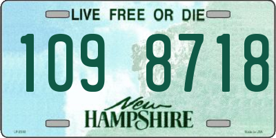 NH license plate 1098718