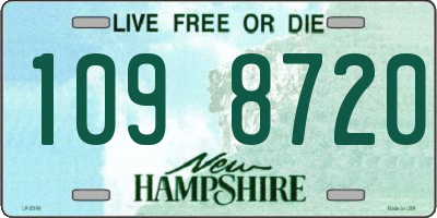 NH license plate 1098720