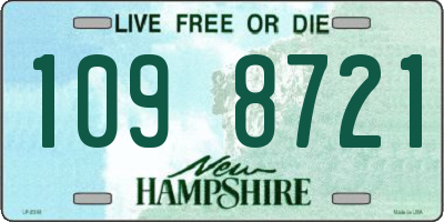 NH license plate 1098721