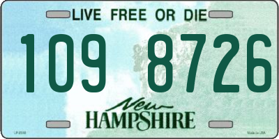 NH license plate 1098726