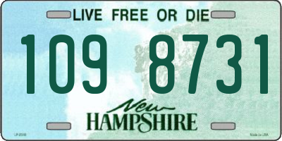 NH license plate 1098731