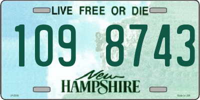 NH license plate 1098743