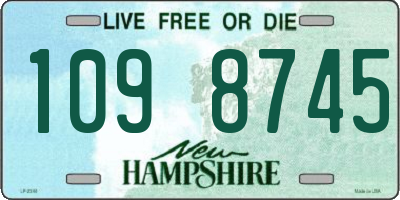 NH license plate 1098745