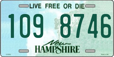 NH license plate 1098746