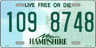 NH license plate 1098748