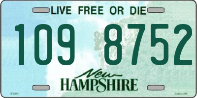 NH license plate 1098752
