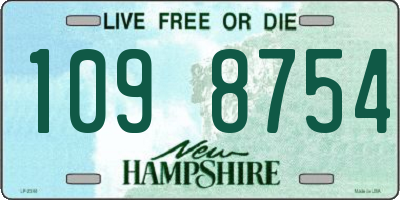 NH license plate 1098754