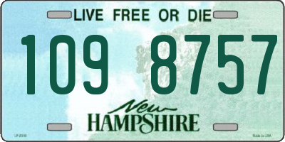 NH license plate 1098757