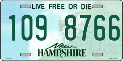 NH license plate 1098766