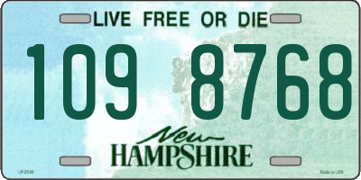 NH license plate 1098768