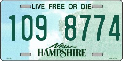 NH license plate 1098774