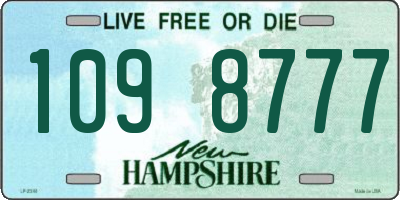 NH license plate 1098777