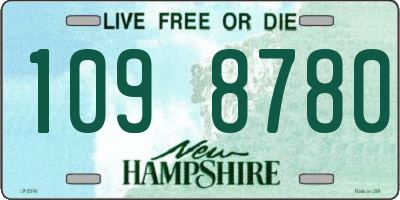 NH license plate 1098780