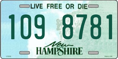 NH license plate 1098781