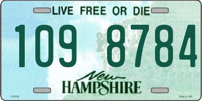 NH license plate 1098784