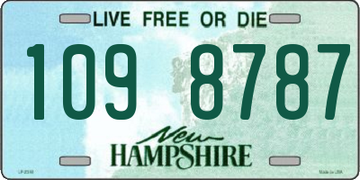 NH license plate 1098787