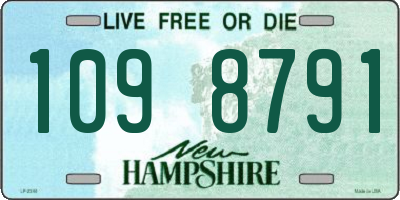 NH license plate 1098791