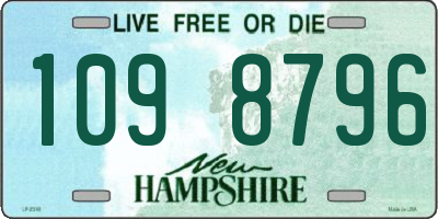 NH license plate 1098796