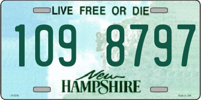 NH license plate 1098797