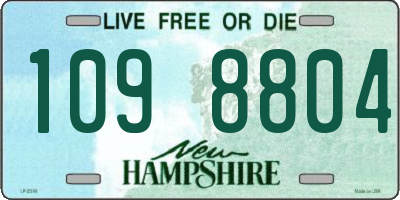 NH license plate 1098804