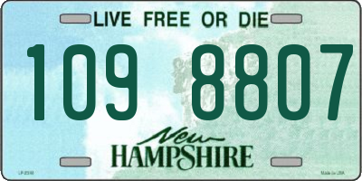 NH license plate 1098807