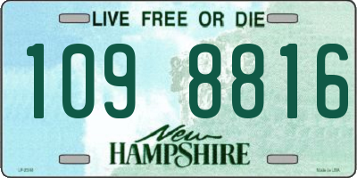 NH license plate 1098816