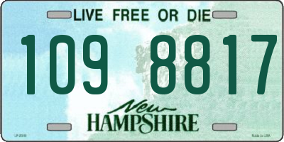 NH license plate 1098817
