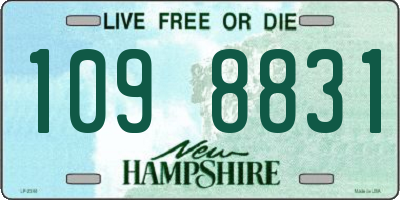 NH license plate 1098831