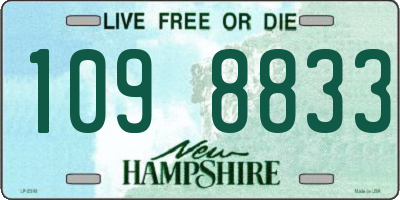 NH license plate 1098833